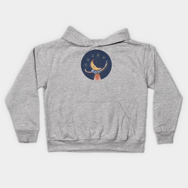 James the moon man Kids Hoodie by KayleighRadcliffe